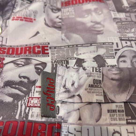 Enyce The Source Magazine Shirt Adult 3XL Y2K AOP Button Up Tupac Biggie Snoop - Picture 5 of 14